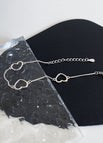 Pulsera de Tres Corazones Huecos