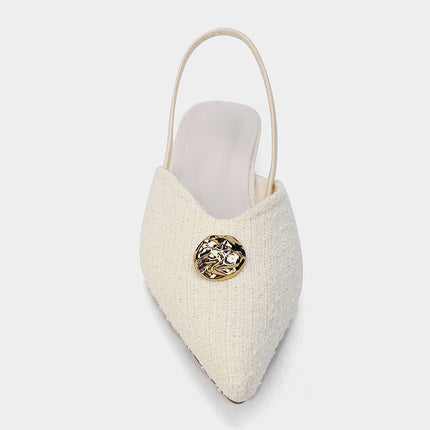 French Style Pointed Toe Stiletto Shallow Heels