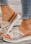 Color Woven Slippers