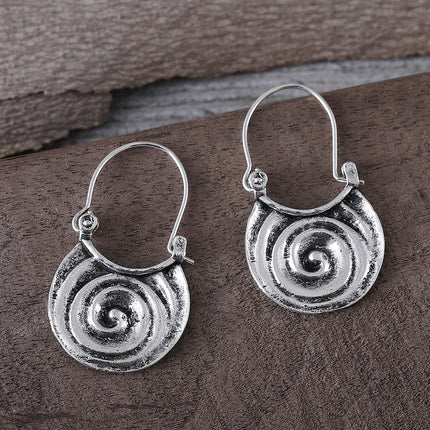 Geometric Gypsy Curved Metal Earrings