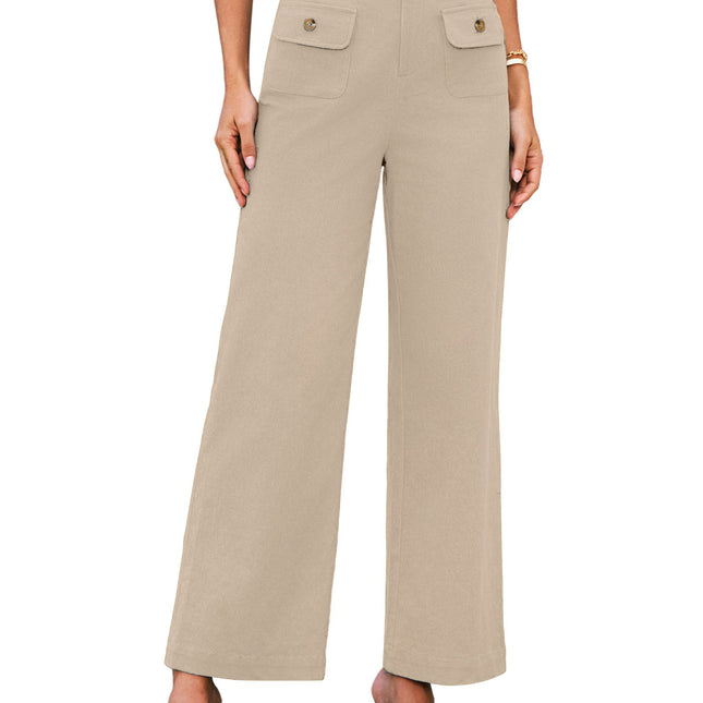 Business Casual Loose-fitting Trousers With Pockets