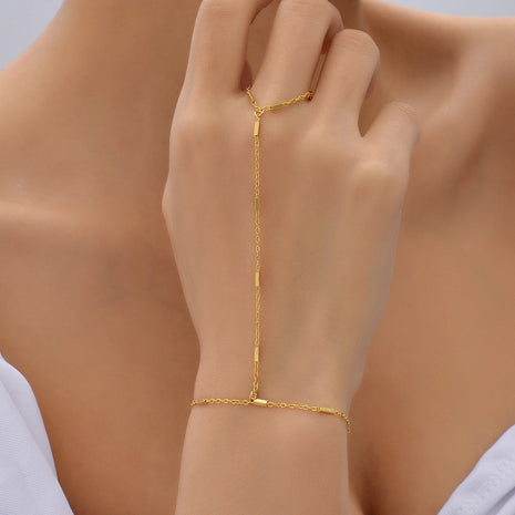 Pulsera de cadena integrada con anillo de playa