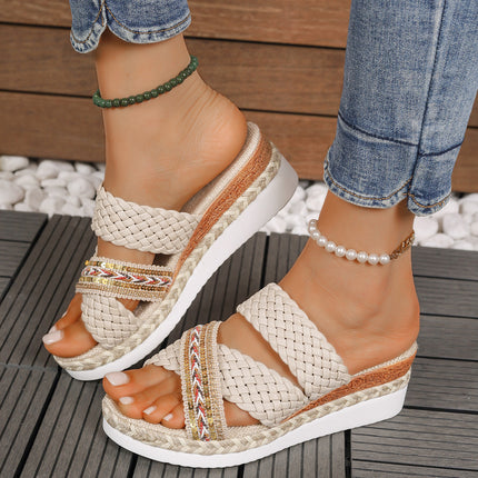 Thick Bottom Hemp Rope Woven Mule