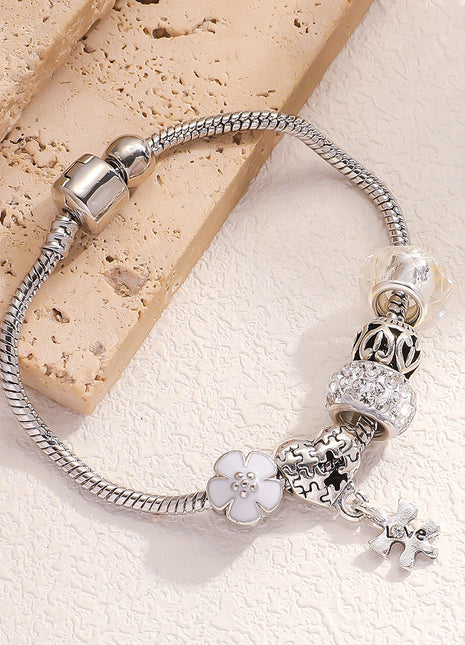 High-Grade Peach Heart Bracelet – Women's Silver Fashion Jewelry