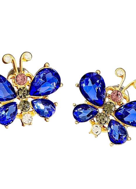 Butterfly Blue Crystal Earrings