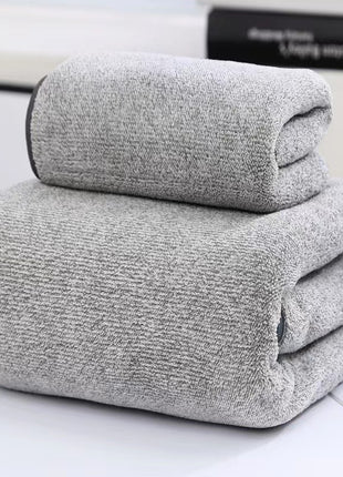 Thick Bamboo Charcoal Fiber Coral Fleece Towels Set