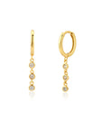 Gold White Stone / 925 Silver