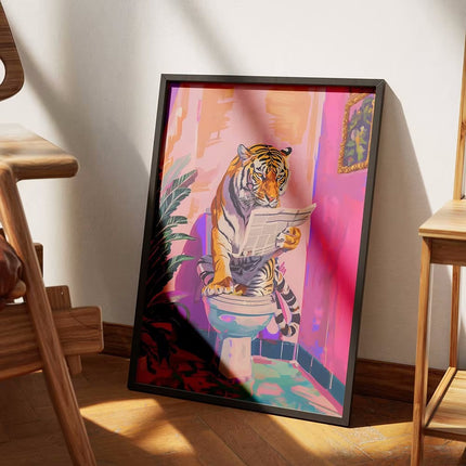 Tiger In WC 60X90 cm