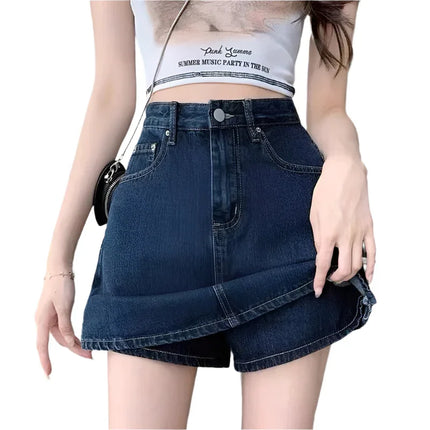 Denim Hip-wrapped Short Skirt