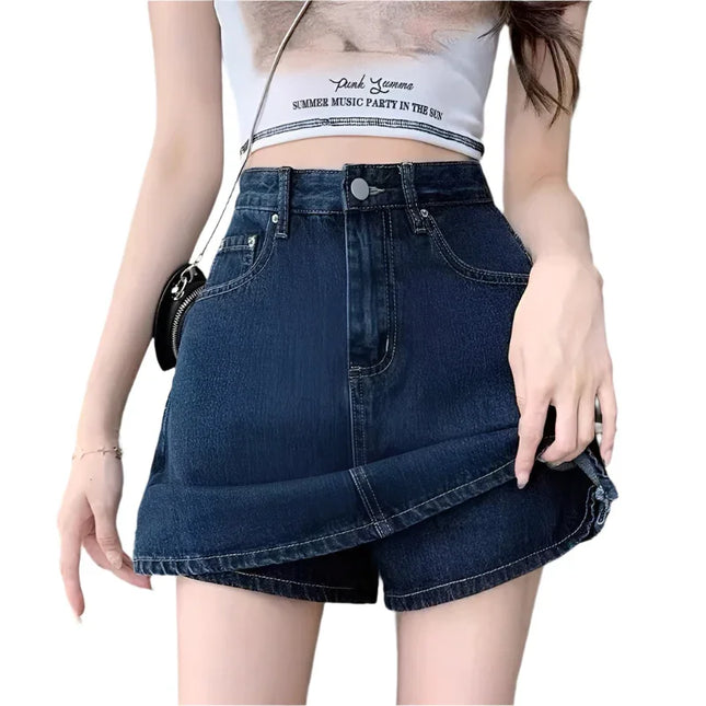 Denim Hip-wrapped Short Skirt
