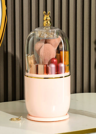 Transparent Rotating Makeup Brush Holder