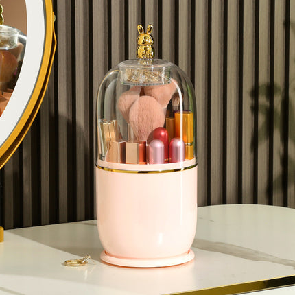 Transparent Rotating Makeup Brush Holder