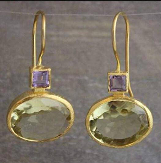 Exaggerated Geometry Crystal Glass Earrings