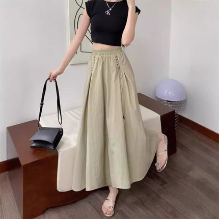 Casual Loose High Waist A- Line Skirt Free Size