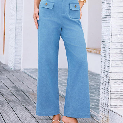 Business Casual Loose-fitting Trousers With Pockets