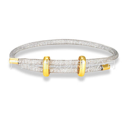 Rhinestone Net Star Bracelet