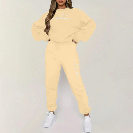 Hooded Fleece-lined Sweaters and Pants Set