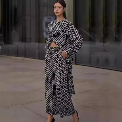 Long Sleeve Loose Pants Two-piece Suit