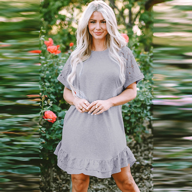 Shying Lace Stitching Dress