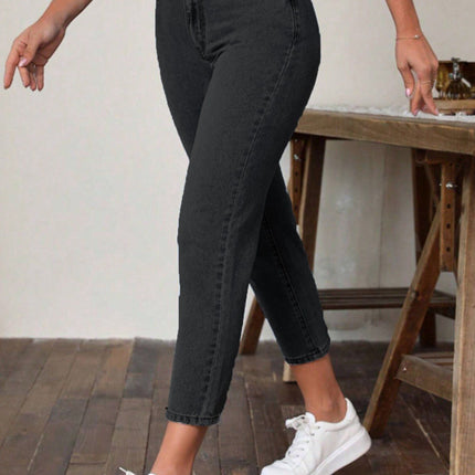 Retro High Waist Stretch Skinny Jeans