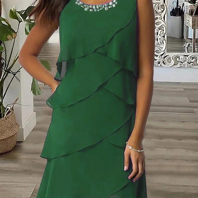 Mid-length Skirt Pullover Round Neck Dress