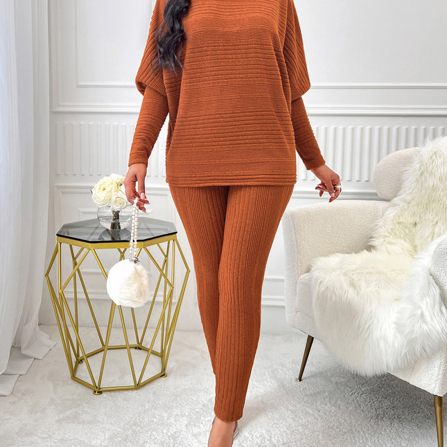 Casual Loose Long Sleeve Tight Pants Set