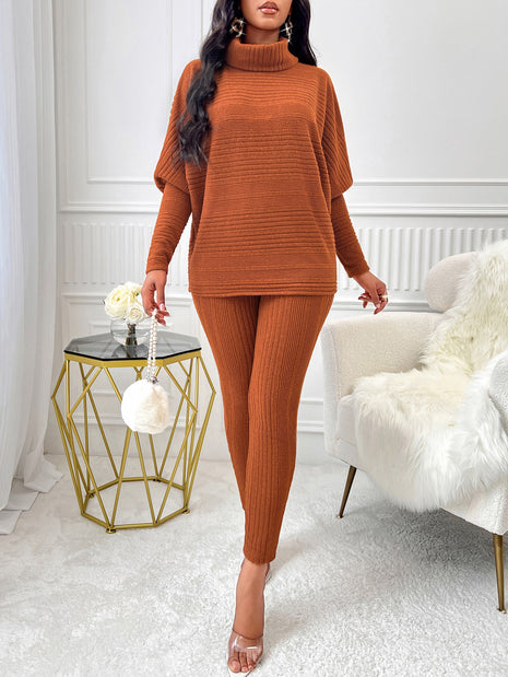 Conjunto de pantalón ajustado y camiseta holgada de manga larga