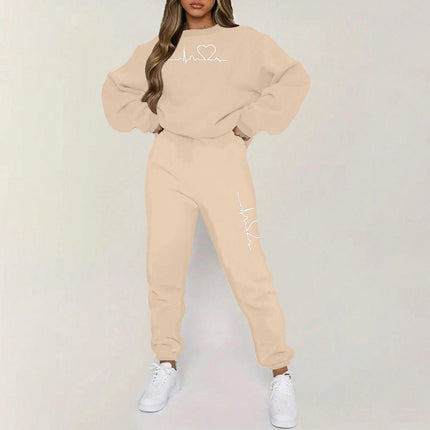 Hooded Fleece-lined Sweaters and Pants Set