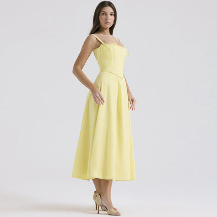 Temperament Split Sling Dress