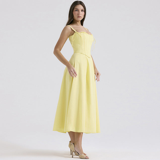 Temperament Split Sling Dress