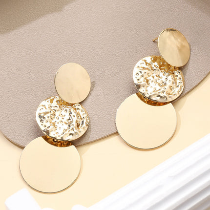 Simple Exaggerated Temperamental High Sense Round Ring Earrings