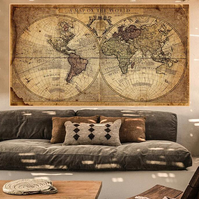 A Map of the World 100 x 150 cm