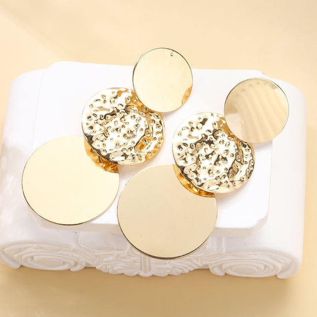 Simple Exaggerated Temperamental High Sense Round Ring Earrings