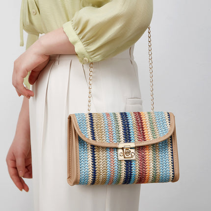 Woven Chain Square Crossbody Bag