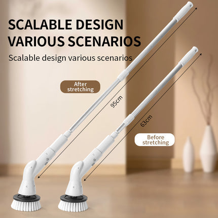 Wireless Electric Cleaning Long Handle 6 in 1 Brush