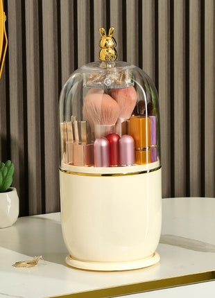 Transparent Rotating Makeup Brush Holder