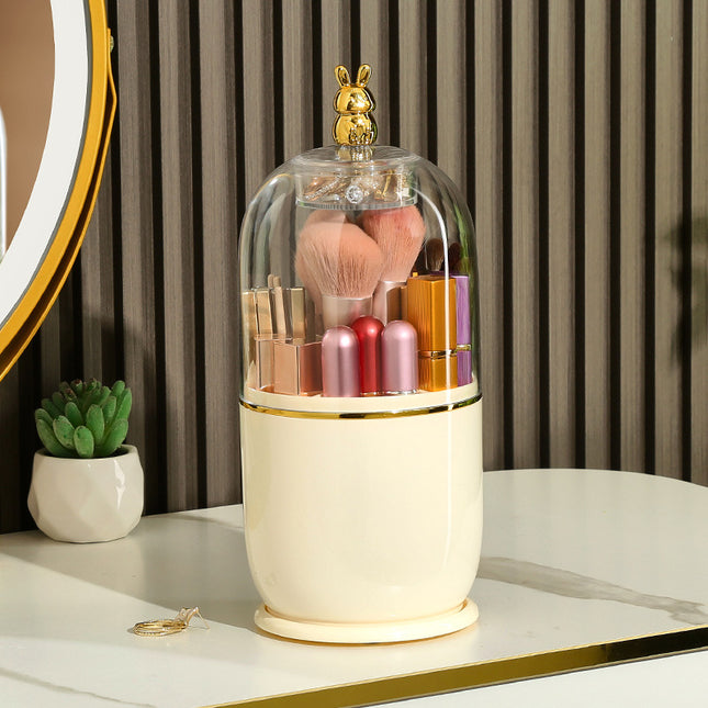 Transparent Rotating Makeup Brush Holder