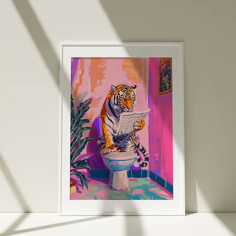 Tigre en WC 60x90 cm