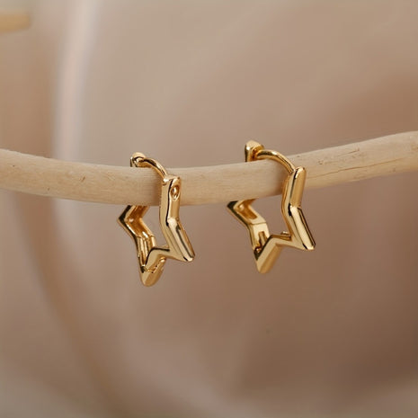 Fashion Creative Pentagram Earrings