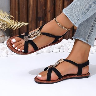 Sandalias decorativas de metal sencillas