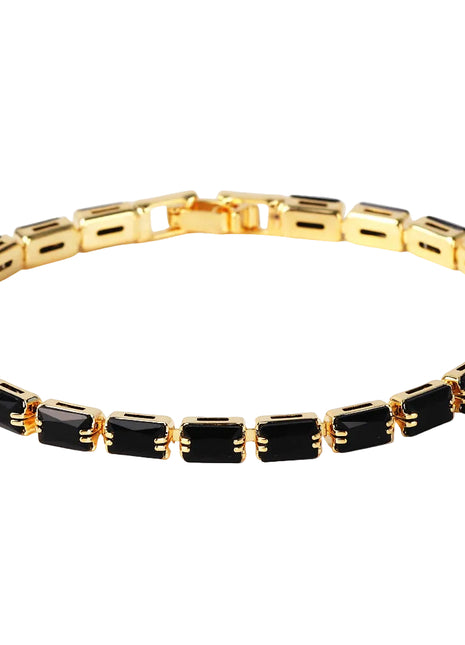 Electroplated Zircon Bracelet – Colorful Statement Jewelry for Women