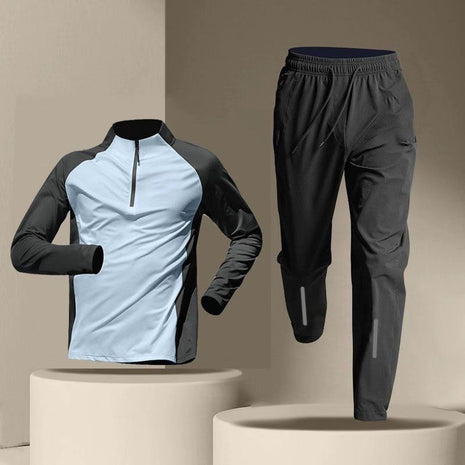 Half Zipper Quick Drying Clothes Long Sleeve Trousers Suit