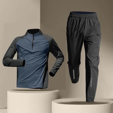 Half Zipper Quick Drying Clothes Long Sleeve Trousers Suit