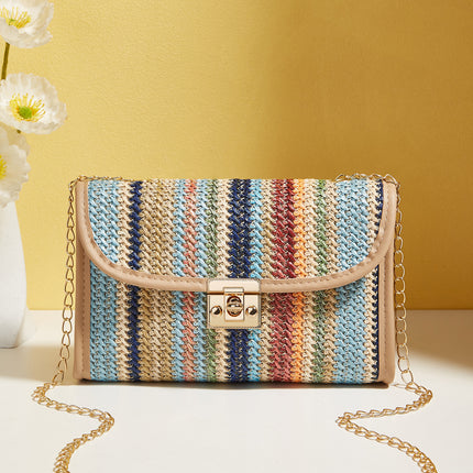 Woven Chain Square Crossbody Bag