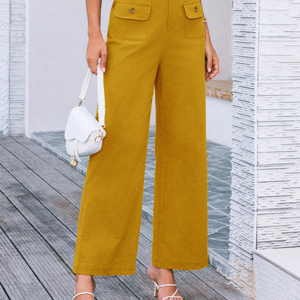 Business Casual Loose-fitting Trousers With Pockets