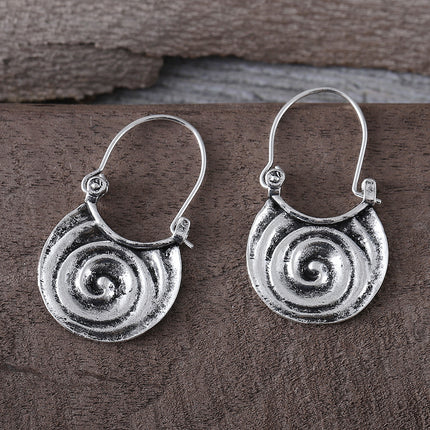 Geometric Gypsy Curved Metal Earrings