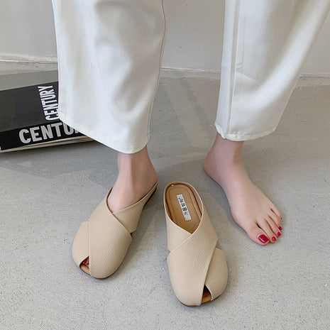 Zapato plano con puntera cubierta