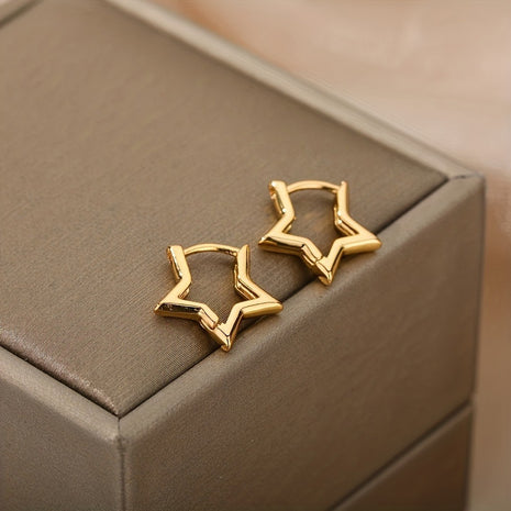 Fashion Creative Pentagram Earrings