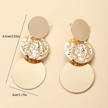 Simple Exaggerated Temperamental High Sense Round Ring Earrings