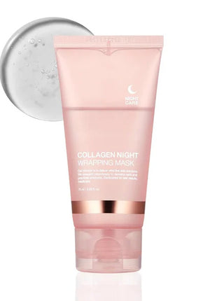 Mascarilla Facial Nocturna Colágeno Ingredientes Naturales Reafirmante Elasticidad e Hidratación Antiarrugas Brocha de Regalo